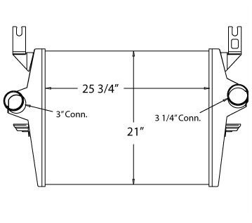 270028 - 2004-2007 Ford Excursion, E & F - Series Charge Air Cooler Charge Air Cooler