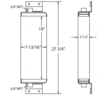 270072 - Street Sweeper Oil Cooler Oil Cooler