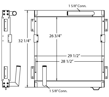 270091 - Samsung SE210 Excavator Oil Cooler Oil Cooler