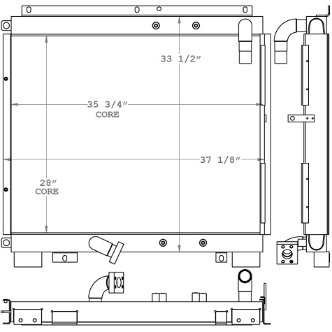 270111 - Case 9040B Oil Cooler Oil Cooler