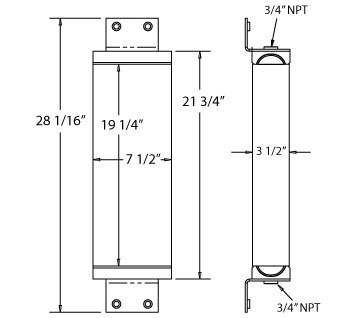 270144 - Elgin Eagle F3975 Street Sweeper Oil Cooler Oil Cooler