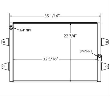 270161 - Sterling & Ford Aeromax and Louisville Transmission Cooler Oil Cooler