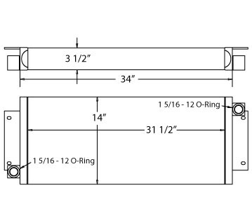 270224 - CAT 950E / EZ Loader Oil Cooler Oil Cooler