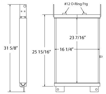 270231 - International Dresser TD8E Dozer Transmission Oil Cooler Oil Cooler