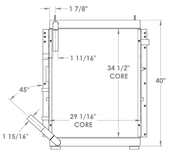 270235 - Hitachi / John Deere Excavator Oil Cooler Oil Cooler