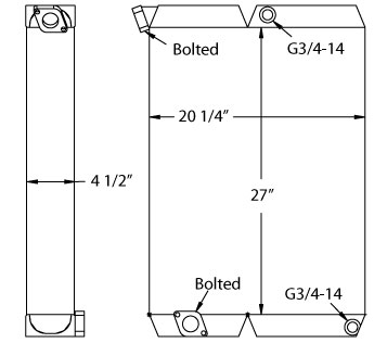 270305 - Atlas Copco GA75-90 Combo Cooler Oil Cooler