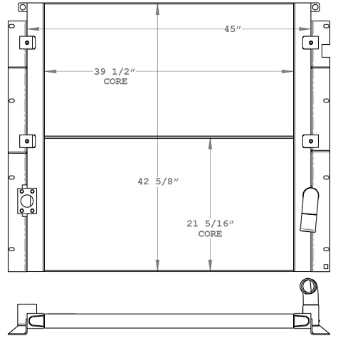 270311 - Caterpillar 345 and 345B Oil Cooler Oil Cooler