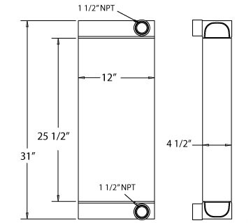 270345 - Industrial Oil Cooler Oil Cooler