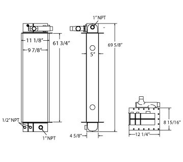 270347 - Morbark Chipper Oil Cooler Oil Cooler