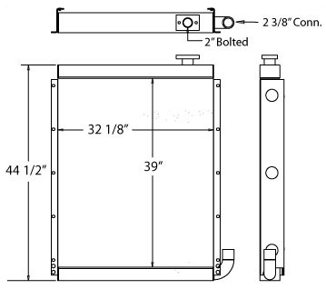 270381 - Hitachi EX400 Excavator Oil Cooler Oil Cooler