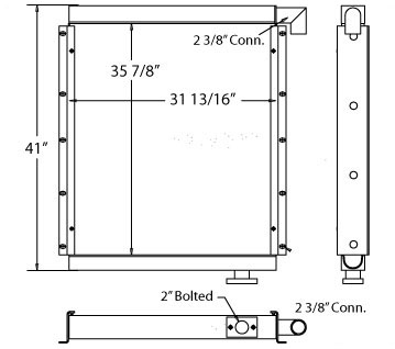 270383 - Hitachi EX400 Excavator Oil Cooler Oil Cooler