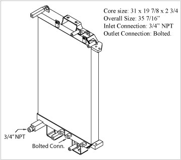 270431 - Komatsu D31, D37, D39, Bulldozer Oil Cooler Oil Cooler