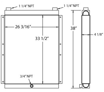 270441 - Loader Oil Cooler Oil Cooler