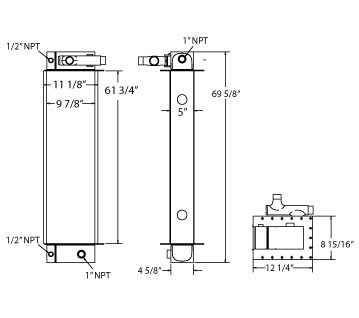 270468 - Morbark 6600 Wood Hog Horizontal Tub Grinder Oil Cooler Oil Cooler