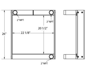 270471 - Peterson Pacific 5000G Chipper Oil Cooler