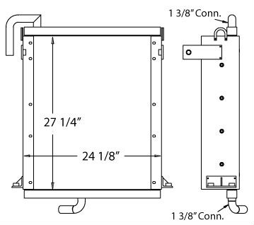 270478 - John Deere 490D Excavator Oil Cooler Oil Cooler