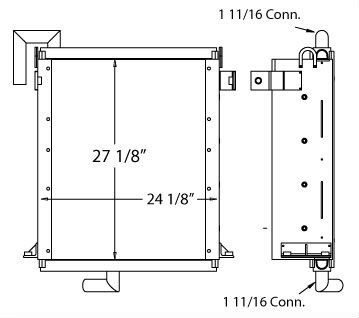 270480 - John Deere 590D Excavator Oil Cooler Oil Cooler