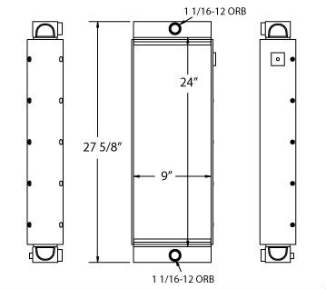 270481 - Elgin Eagle Sweeper F1750D Oil Cooler Oil Cooler