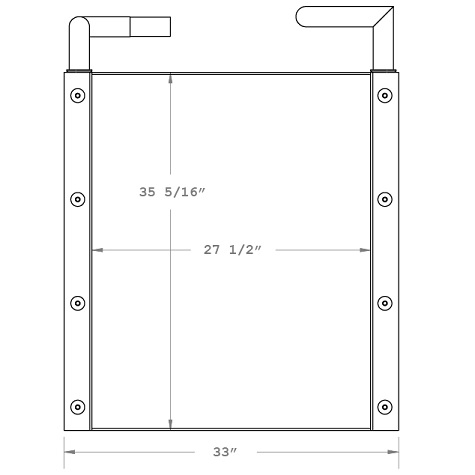 270491 - John Deere 892ELC Excavator Oil Cooler Oil Cooler