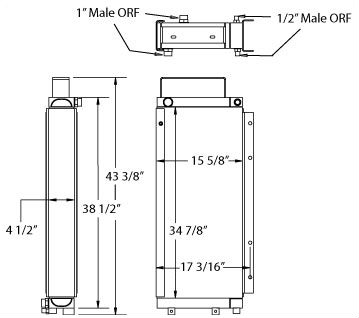 270497 - John Deere Timberjack Oil Cooler Oil Cooler