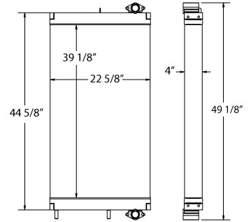 270502 - Komatsu Oil Cooler replaces dual assembly Oil Cooler