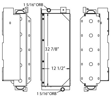 270559 - John Deere 850B Oil Cooler Oil Cooler