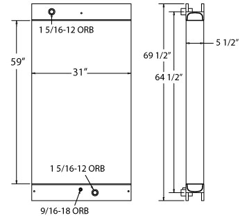 270574 - Ingersoll Rand T4W Drill Oil Cooler Oil Cooler