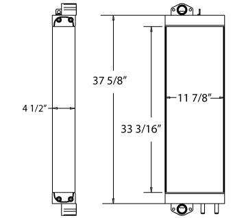 270602 - Komatsu PC228 2 Piece Hydraulic Oil Cooler Oil Cooler