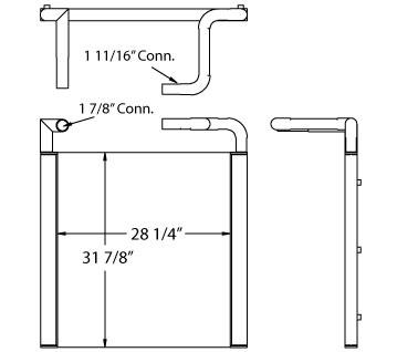 270606 - John Deere 200LC Excavator Oil Cooler Oil Cooler