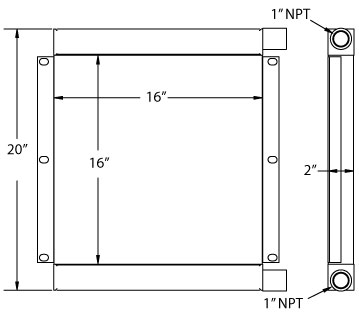 270657 - Industrial Oil Cooler Oil Cooler