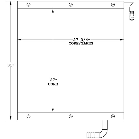 270659 - Case 9020B Oil cooler Oil Cooler