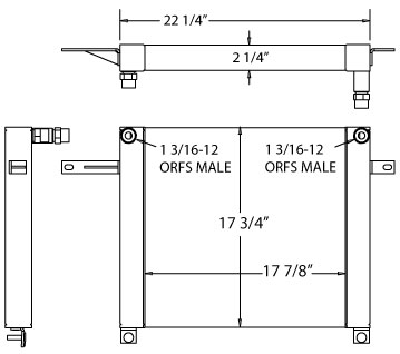 270664 - Daewoo 1340XL Skidsteer Oil Cooler Oil Cooler