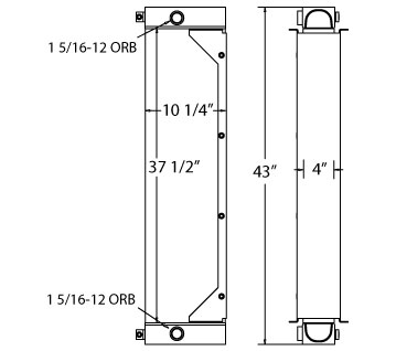 270667 - Case 1550 Transmission Oil Cooler Oil Cooler