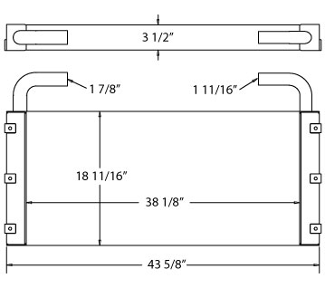 270675 - Hitachi ZX200 Series Oil Cooler Oil Cooler