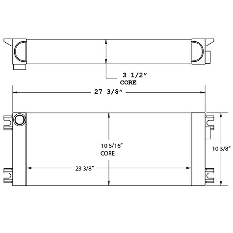 270797 - John Deere 332D Oil Cooler Oil Cooler