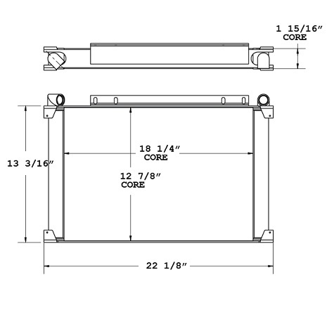 270808 - JCB 214S Backhoe Oil Cooler Oil Cooler