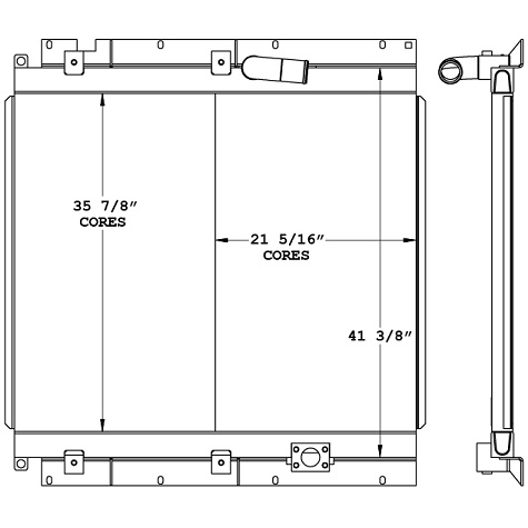 270897 - Caterpillar 345 and 345B Oil Cooler Oil Cooler