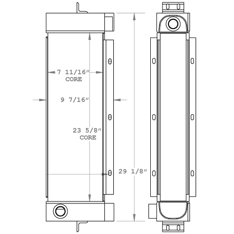 270957 - Thomas 255 Turbo Skid Steer Oil Cooler Oil Cooler