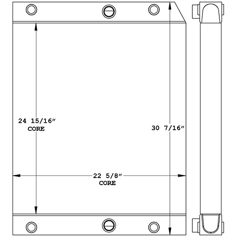 270964 - Terex RT665 Crane Hydraulic Oil Cooler Oil Cooler