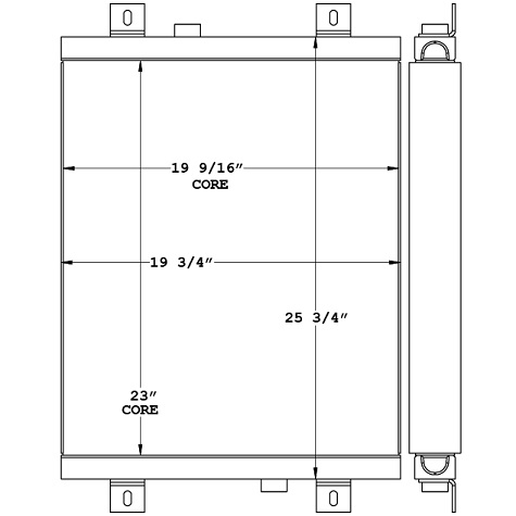 271004 - AGCO-Chalmers 9735 Tractor Hydraulic Oil Cooler Oil Cooler