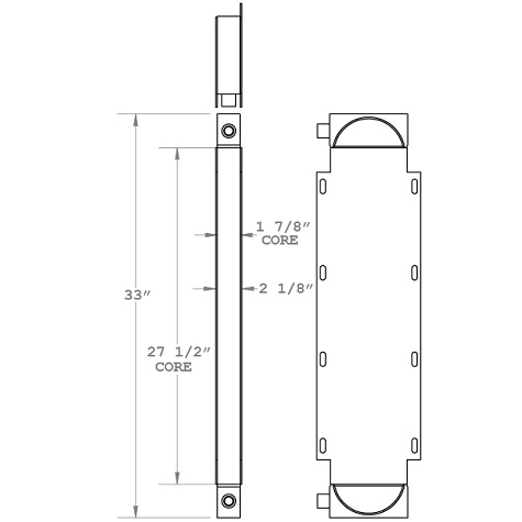 271028 - Sutphen Fire Truck Fuel Cooler Oil Cooler