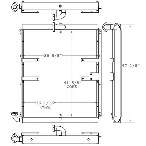 271037 - Hyundai 450LC-3 Excavator Hydraulic Oil Cooler Oil Cooler