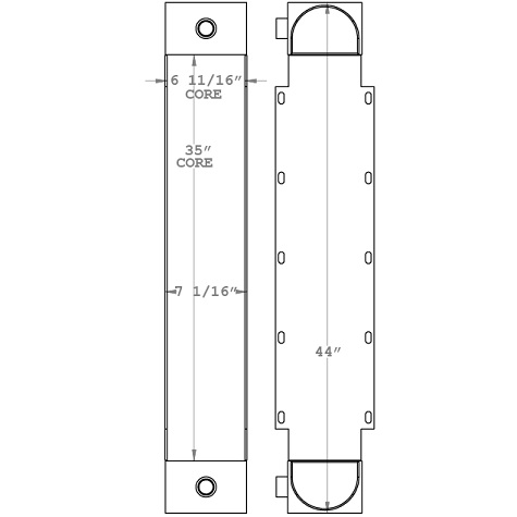 271053 - Taylor T450 Big Red Lift Truck Oil Cooler Oil Cooler