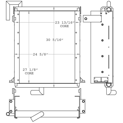 271065 - Hitachi EX120-1 Excavator Hydraulic Oil Cooler Oil Cooler