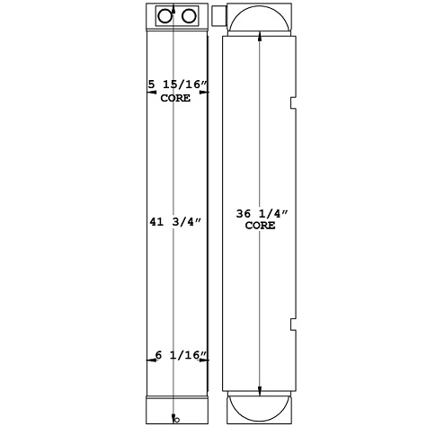 271090 - Caterpillar D6N Hydraulic Oil Cooler Oil Cooler