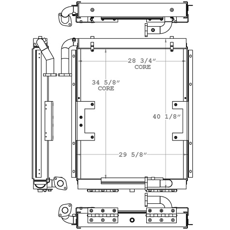 271166 - Hyundai R210 Excavator Oil Cooler Oil Cooler