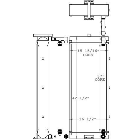 271195 - Hyudai HL757 Transmission Oil Cooler Oil Cooler