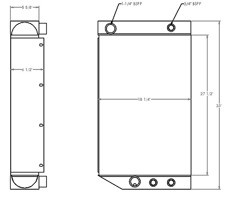 271202 - Sennebogen 830 Hydraulic Oil Cooler Oil Cooler