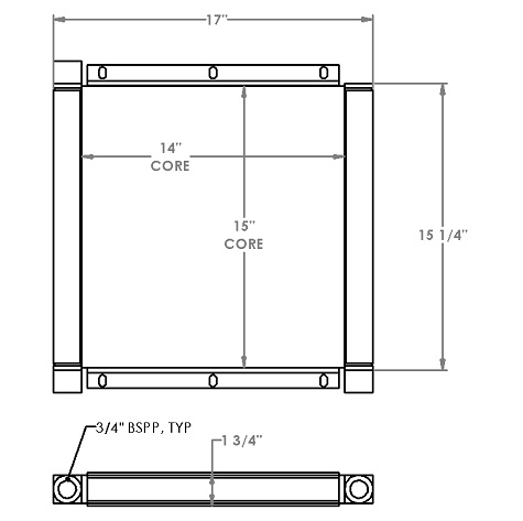 271206 - Bobcat V623 Telehandler Oil Cooler Oil Cooler