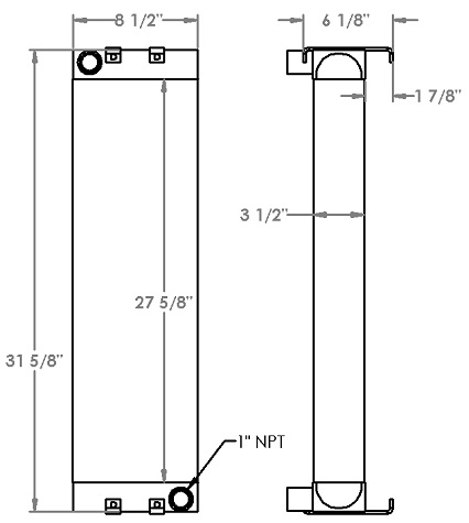 271219 - ASV MD2810 Skidsteer Oil Cooler Oil Cooler